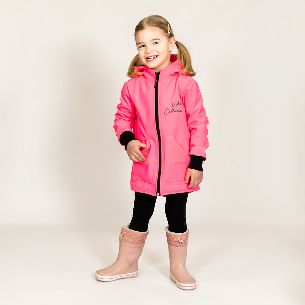 Softshellová bunda Why Collection neon ružová