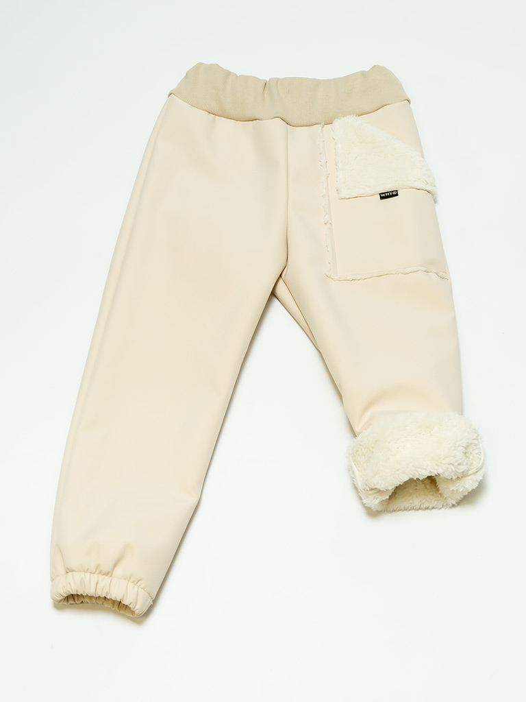 Softshellové nohavice Why s barančekom béžové