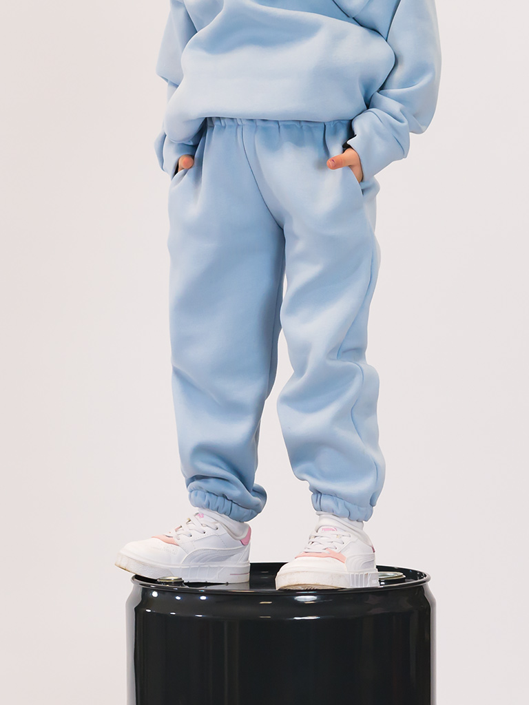 Detské oversize tepláky Why Maco svetlomodré