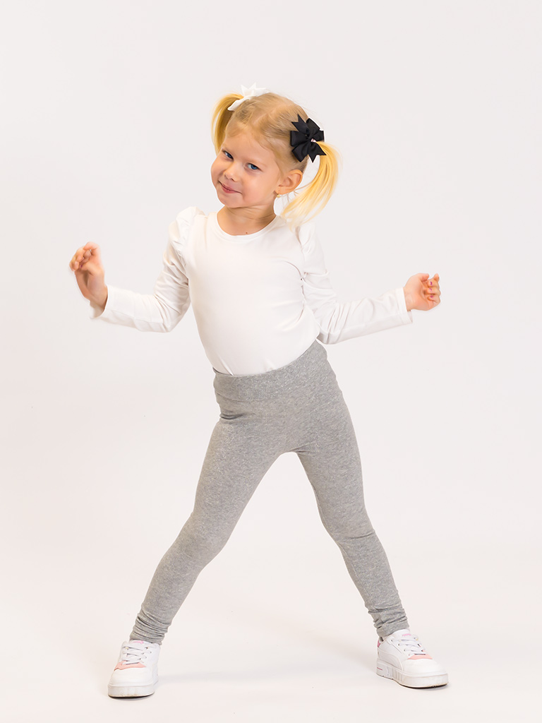 Detské legíny Why strieborné