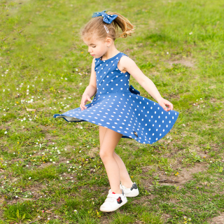 Letné šaty Alica dots modré
