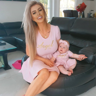 Letné šaty Angel s točivou sukňou ružové